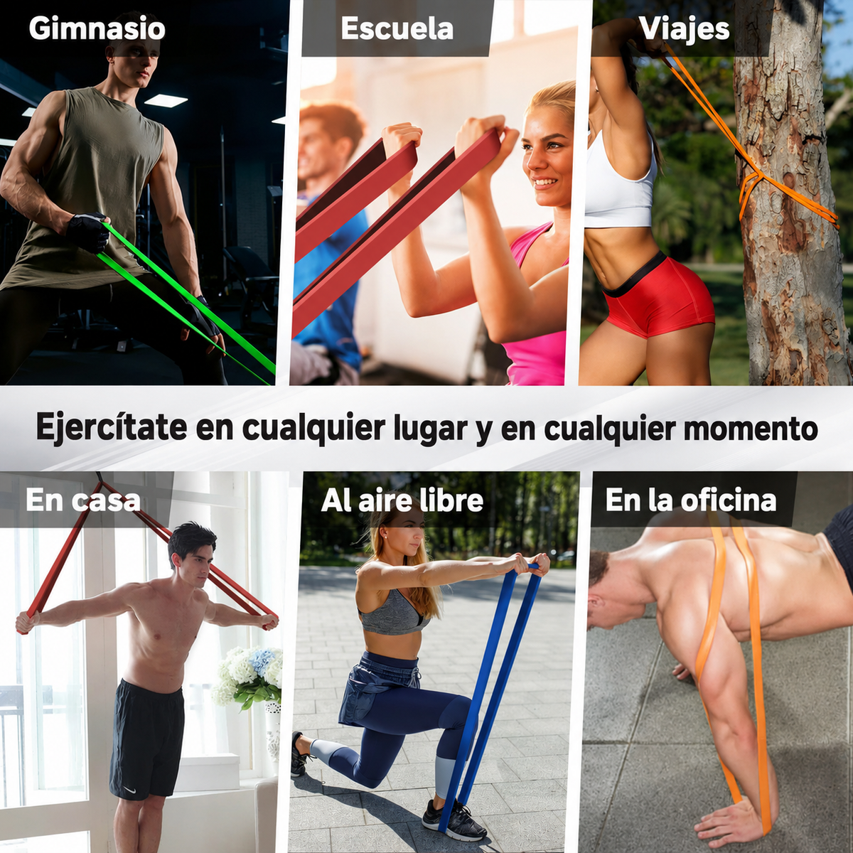 BANDAS ELASTICAS DE RESISTENCIA, DESDE 9 A 104 KG